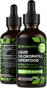 SimplyVital Chlorophyll Liquid Drops for Clear Skin & Energy Boost - Imune Support Supplement - Made in USA - Liquid Chlorophyll for Gut Health - Internal Deodorant - Antioxidant- 2 FL OZ