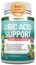 Ácido Urico Flush - Ácido Urico Herbal Cleanse Suplemento - Com Cereja Tart, Extrato de sementes de aipo, Chanca Piedra, Garra do Diabo & Verde Coffee Bean - Vegan - Suporta vesícula biliar e saúde renal