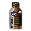 GU Energy Roctane Ultra Endurance Energy Gel, Vegan, Gluten-Free, Kosher, e Dairy-Free On-The-Go Sports Nutrition for Running, Biking, Caminhadas ou Esqui, Cold Brew 2X Caffeine (24 pacotes)