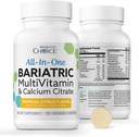 Multivitamina bariátrica com citrato de ferro e cálcio, citrinos tropicais (120ct)