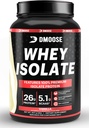 DMooose Whey Isolate Protein Powder I 26 g Protein I 5.1g BCAAS I Gluten Free Eu ajudo a manter a massa muscular e diminuir o tempo de recuperação I Chocolate e baunilha I 30 Servings