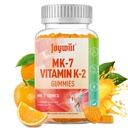 Vitamina K2 MK-7 Gummies 100mcg, Suplemento de vitamina extra K2 para osso e suporte de arte, Mastigável sabor de laranja natural, Não OGM, Vegan, 60 Gummies