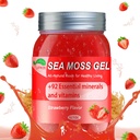 Sea Moss Gel,Organic Raw Irish Seamoss Gel Advanced Superfood,Immune e suporte digestivo,Vitamina e Minerais Suplemento(Strawberry,18.5OZ)