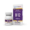 Fonte Superior Sem Tiro Metilcobalamina B-12 5000 mcg - Vitamina B-12 para apoiar a produção de energia, saúde cerebral e bem-estar geral - Tablets sublinguais para absorção rápida - 60 Comprimidos dissolventes