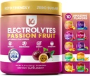 Keppi Electrolytes Pó – sabor de maracujá – Sem açúcar Hydration Supplement com potássio, magnésio, sódio – 50 Servings – Keto, Vegan, Fasting-Friendly, Zero Calorie Electrolyte Drink