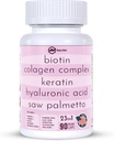 Colágeno 1000mg Rhodiola Rosea 2500mg Biotina 10.000mcg, Ácido Hialurônico, Bloqueador DHT, Vitamina C & E, Ácido Fólico, Aloe Vera, Quercetina, Chá Verde, Queratina, HSH - 90 Contagem (90 Contagem de 1))