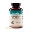 NatureWise Omega 3 Fish Oil - 500 mg por comprimido - EPA & DHA - Suporte Imune, Saúde do Cérebro e Bem-Estar Optimal - Gluten and Soy Free, Non-GMO - 90 Softgels[3-Month Supply]