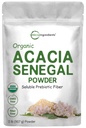 Micro Ingredientes Organic Acacia Senegal Fibra Pó, 2 lb □ Fibra Solúvel Instantânea □ Prebiótico Baseado em Plantas para Gut & Saúde Digestiva