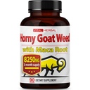 Cápsulas Ervas Vitais Ervas Horny Weed para a Força Máxima com Maca Root Tribulus Ashwagandha Tongkat Ali Panax Ginseng para Homens Mulheres, Boost Energy (90 Contagem de 1))