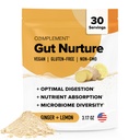 Complemento Gut Nurture Prebiótico + Postbiótico Superfood Pó para Reparo de Gut Vaporizado, Probióticos para Saúde Digestiva - Ginger Root - 30 Servings