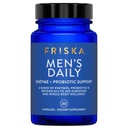 Suplemento Digestivo Digestivo e Probióticos da FRISKA, Suporte Natural para Saúde Digestiva Masculino, Bloating, Gás, Alívio de Indigestão, Suporta Saúde Gut, Lactase e B-Vitaminas, 30 Cápsulas