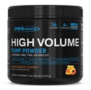 PEScience alto volume Stim-Free pré-treino Pump Powder, Nitric Oxide Booster com L Citrulina & L Nitrato de arginina, pré-treino não-Stim para homens e mulheres, 36 Scoops, doces de pêssego azedo