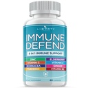 8 em 1 Suporte de Defesa Imune, Cápsulas de Imunidade Suplemento com Echinacea Zinc 50mg, Vitamina C, D3 5000 UI, Curcumina e Ginger Açafrão, Echinacea - para Crianças Adultos (1 embalagem)