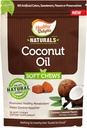 Saudável delícias naturais, óleo de coco suave mastiga, promove metabolismo saudável, ajuda o apetite de controle, delicioso sabor caramel de coco, 30 contagem