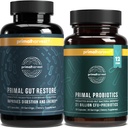 Probióticos de Colheita Primal & Suplementos de Saúde Gut para Mulheres e Homens Pré e Probióticos com 31 bilhões de UFC e Gut Restaurar Pílulas de Digestão