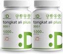 2 Pack Tongkat Ali Extract 300:1 com Erva Erva Erva 1.100mg, 480* Cápsulas – Indonésio Longjack Eurycoma Longifolia Raiz – Suplemento de Erva de Força Extra para Energia
