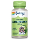SOLARAY Elderberry Berry & Flower 450mg Suporte para o bem-estar geral durante os meses frios com flavonoides e compostos fenólicos