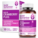 Bold Cranberry Plus – 36 mg PACs – 100% PAC Solúvel– Urinary Tract ITU Suporte- Pílulas de Cranberry para mulheres e homens- com vitamina C não-GMO – 30 Cápsulas Vegan