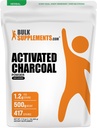 BulkSuplements.com Carvão Ativado em pó - de carvão de coco, para branqueamento de dentes - Vegan & Gluten Free, 1.2g por serviço, 500g (1.1 lbs) (Pacote de 1)