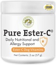 Wholistic Pet Orgânicos Puro Ester-C Pó para Cães - 2 Oz - Alternativa saudável para mastigar alergia do cão - Suplemento de vitamina C para alívio de alergia do cão, apoio imunológico, Itch Relief para Cães - Made in USA