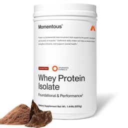 Momento Essencial Whey-Fed Protein Powder - 20 g Whey Isolate Protein - NSF Certified for Sport - Gluten-Free - 24 Servings for Essential Everyday Use - Chocolate - Pacote de Maio Vary