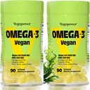 Vegan Omega-3 DHA Supplements - Premium Fish Oil Algae Oil Algae Algae Algae Algae Algae Algae Oil Algae Algae Algae Oil Algae Algae Algae Algae Oil - 90 Carrageenan Free Softgels - Based Algal DHA Essential Fatty Acids, Non-GMO (Algae, 90 Count (Pack of 2))