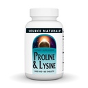 Fonte Naturals L-Proline & L-Lysine, 550mg - 60 Comprimidos