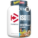 Dymatize x Fruity Pebbles ISO100 Whey Protein Powder Isolate, 25g de proteína, 5,5g BCAAs, 120 Cal., Gluten Free, 1g de gordura, 1g de açúcar, 2g de carboidratos (45 Servões)