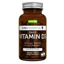 Igennus Daily Vitamina D3 2000iu, 50 mcg, rótulo limpo, 365 comprimidos pequenos, fornecimento de 1 ano, Vegetarian Cholecalciferol Vitamina D Suplemento