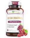 Resveratrol 1450mg Fórmula de força extra para promover melhor pele e imunidade com extrato de chá verde, extrato de sementes de uva, extrato de vinho vermelho e outros 90 dias de fornecimento