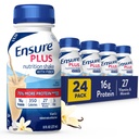 Assegure-se de Shake de Nutrição de Vanilla Plus com fibra de Reposição de Refeição de Agitação Pronto para Beber Proteína 16g e 27 Vitaminas e Minerais