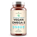 AMANDEAN Vegan Omega 3 Suplemento. Alternativa Premium de óleo de peixe. Algae DHA & EPA. Carrageenan Free Softgels. Ácidos gordos essenciais de algas. Coração Baseado em Plantas, Cérebro, Olho, Pele, Suporte Imune. (60ct)