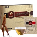 SAMSIDAE Coreano Panax vermelho Ginseng chá instantâneo, caixa de 50 saquetas, melhora a circulação de sangue, desempenhos intelectuais e memória, estimula a energia