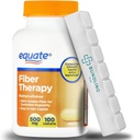 Equate Fiber Therapy 500mg Suplemento, contagem de 100, organizador de comprimidos de 7 dias incluído - 1 pacote