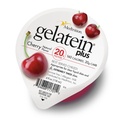 Gelatein Plus Cherry: 20 gramas de proteína. Ideal para dietas líquidas claras, dificuldades de deglutição, diálise e oncologia. Grande lanche pré ou pós-treino. (12 embalagem)