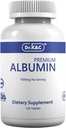 Dr.K&C Premium Albumina Protein Supplement – Força extra 1000 mg 120 comprimidos Fígado do Rim Saudável Promova Bem-Estar Geral Suporte Energia Balança de Vida 1pk