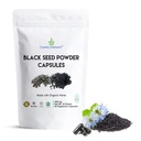 Elemento cósmico 100% Pure Black Seed Powder Cápsulas Orgânico - Vegan Nigella Sativa 450mg Black Cumin Seeds per Serving- para Saúde - 60 Cápsulas