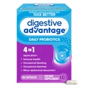 Advantage digestivo Probióticos para a saúde digestiva, Probióticos diários para mulheres e homens, Suporta a saúde gut, Ocasional Bloating & Diarrhea, Menor desconforto abdominal, e apoio imunológico, 60ct Cápsulas