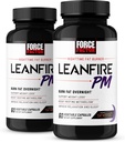 Fator Força LeanFire PM, pílulas de perda de peso para mulheres e homens, queimador de gordura e overnight perda de peso pílulas para queimar gordura, aumentar o metabolismo, com Melatonina, 60 contagem (Pacote de 2)