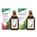 Floradix de Salus Gallexier Herbal Bitters (8,5 oz) & Iron & Herbs (8,5 oz) Bundle - Herbal Bitter para suporte digestivo* - Suplemento de ferro para suporte energético saudável*