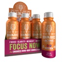 BrainJuice Active Focus & Energy Drink Shots, Suporta Endurance, Recovery & Clarity, Non-GMO, Gluten Free, Nootropics, Alpha GPC, B Vitaminas & Chá Verde Orgânico, Romã Acai, 2,5 fl oz, 12 Pack