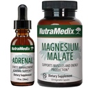 NutraMedix Energy Support Bundle - Inclui Suporte Energético Adrenal Drops Líquidos e Cápsulas de Malato de Magnésio para Suporte Energético e Atlético - Sem Cafeína - Conjunto de Suplemento 2-Piece