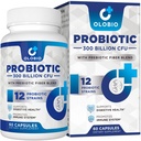300 Bilhões de UFC Probiótico, 12 Strains com 3 Prebióticos orgânicos, Probióticos para mulheres e homens, Suplemento diário para Digestivo, Imune, Gut & Bloating Saúde, prateleira estável, Vegan, 60 Condes