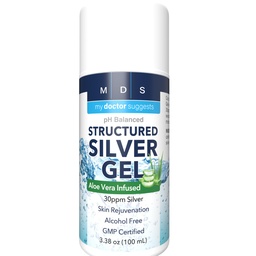 Gel de prata coloidal, cuidados de queimadura e ferida com Aloe Vera - 30ppm pH fórmula balanceada ajuda a acalmar queimaduras, feridas & Eczema - Prata estruturada - Made in USA (3,38 onças)