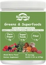 Verdes Superalimentos Pó para Saúde Digestiva, Açúcar Free Super Verdes Pó, Spirulina, chlorela para Bloating & Gut Suporte, Apoio diário para as mulheres, 30 Servings, Misted Berry