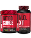 Fábrica Jacked Nitrosurge Shred Pré-treino termogênico em limonada de mirtilo & N.O. XT Nitric Oxide Booster para homens e mulheres
