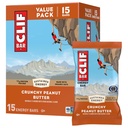 CLIF BAR - Barras de Proteínas Energéticas - Manteiga de amendoim crocante - Feito com Aveia Orgânica - Barras de Energia - Não-GMO - (15 Pack)