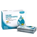 Vencedor Sterile Saline Wipes, 6" x 8" Grandes Cuidados Pessoais Wipes, Pads suaves Salina para perfurações, Multi-Purpose para olhos sensíveis e rosto, Individualmente embrulhado, 70 Conde