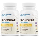 Puregen Labs Tongkat Ali Extract 200 a 1 para homens, 1020mg por serviço, [Alta potência] Total 240 Cápsulas - Apoio à Saúde do Homem com 20mg Tribulus Terrestris □ Não-GMO, Gluten Free, Made in USA