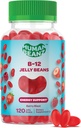 Vitamina B12 metilada, gomas de feijão gelatinosa para adultos, aumento da saúde do cérebro e da energia, cabelo saudável, pele e unhas, suplementos nutricionais vegetarianos, 120 jujubas